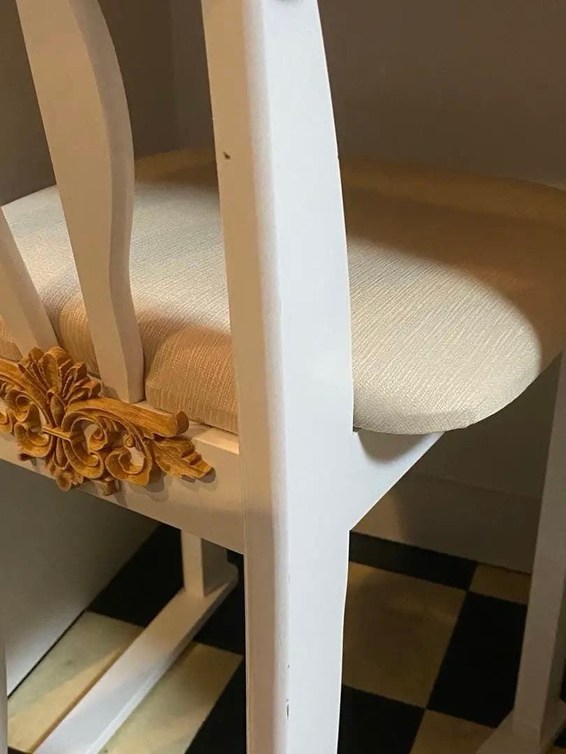 ロココ仕様♦️便利な収納ドレッサー♦️バイカラー♦️チェア＆ライト付♦️送料込