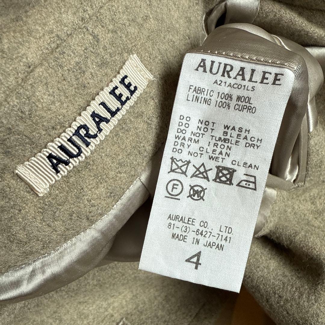 AURALEE スーパーミルドシェットランドウールダブルブレステッドコート