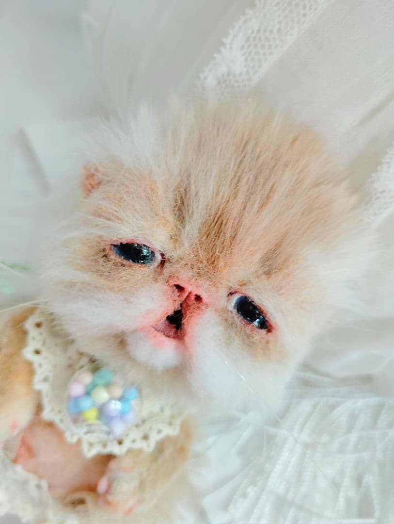 子猫ちゃん♡生後8日♡本当にミルク飲めるよ♡ちー出ます♡アートドール♡ぬいぐるみ