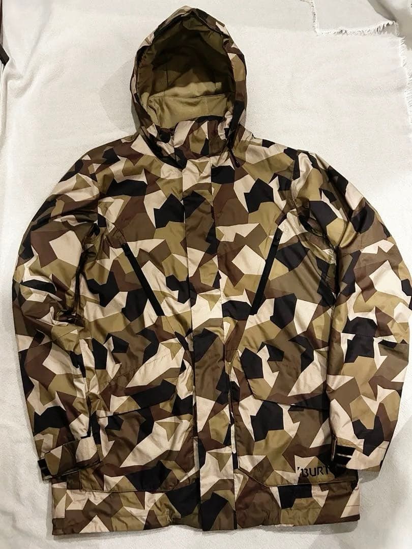 BURTON カモフラージュ フード付きスノーボードジャケット