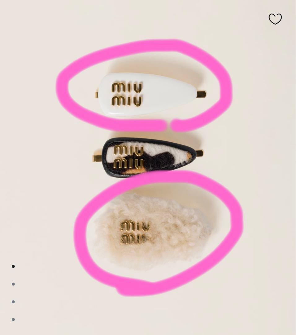 miumiu ヘアクリップセット