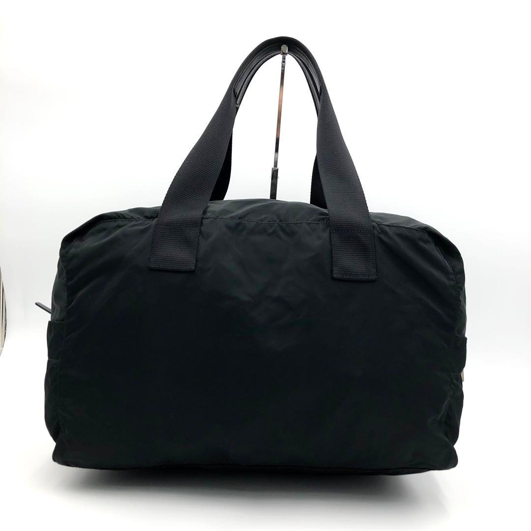 【極美品・使用感少ない✨】プラダ　ボストンバッグ　肩掛け可能　南京錠　鍵付き