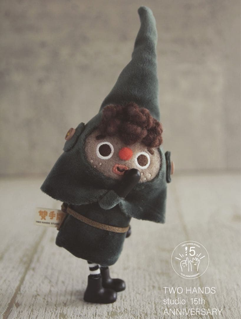 グリーンポスト・妖精　ハンドメイド　フェルト人形　可動　フィギュア　ぬいぐるみ