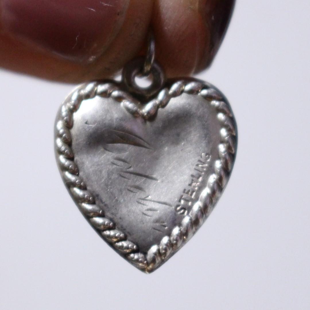 40s　スウィートハートジュエリー　WW2　ピュアハート　ターコイズ　青　石