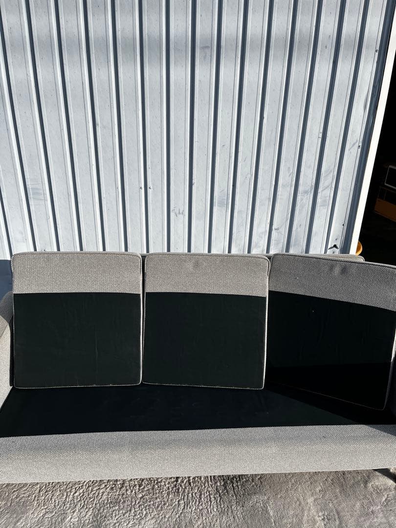 カリモク60 3P ロビーチェア　ミストグレー中古品