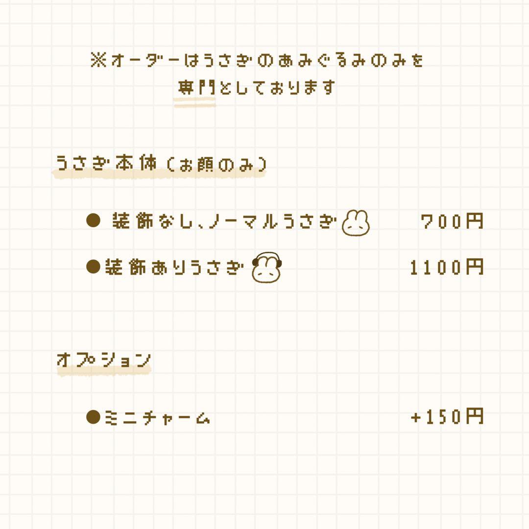 うさぎオーダー専用ページ ハンドメイド あみぐるみ