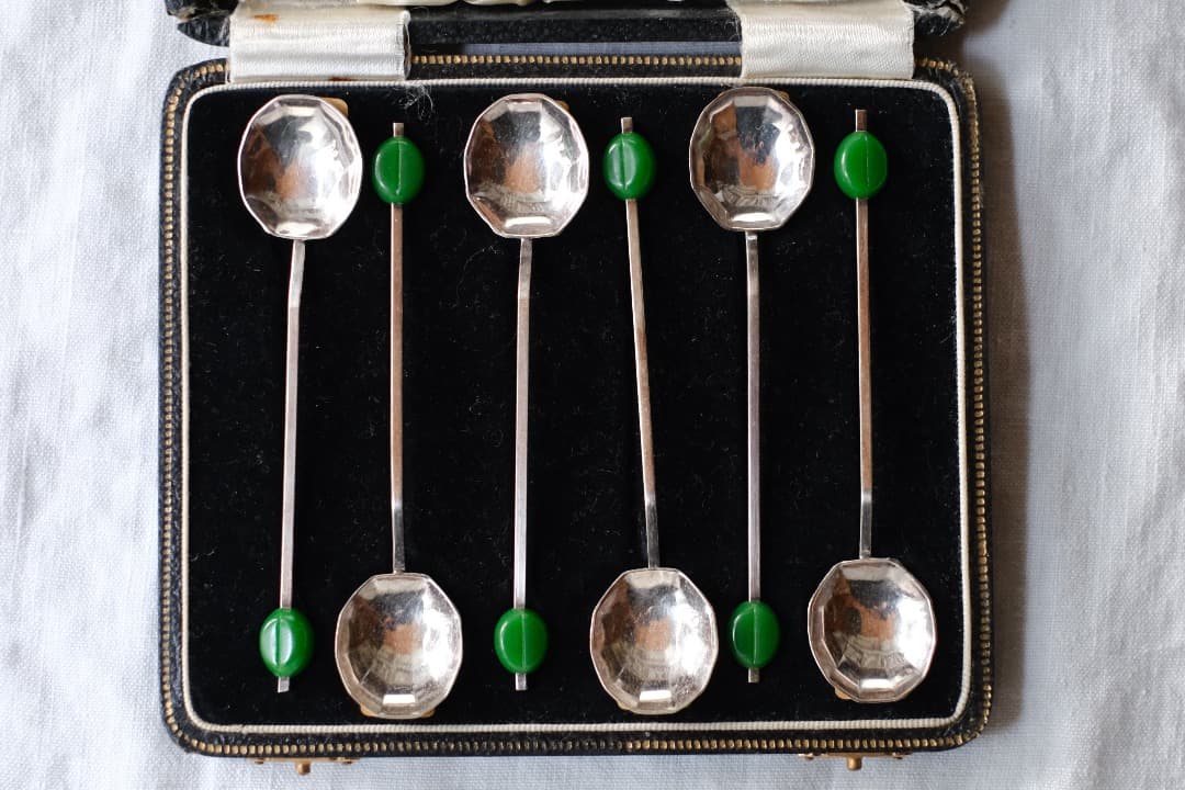 イギリスアンティーク｜コーヒー豆のデミタススプーン