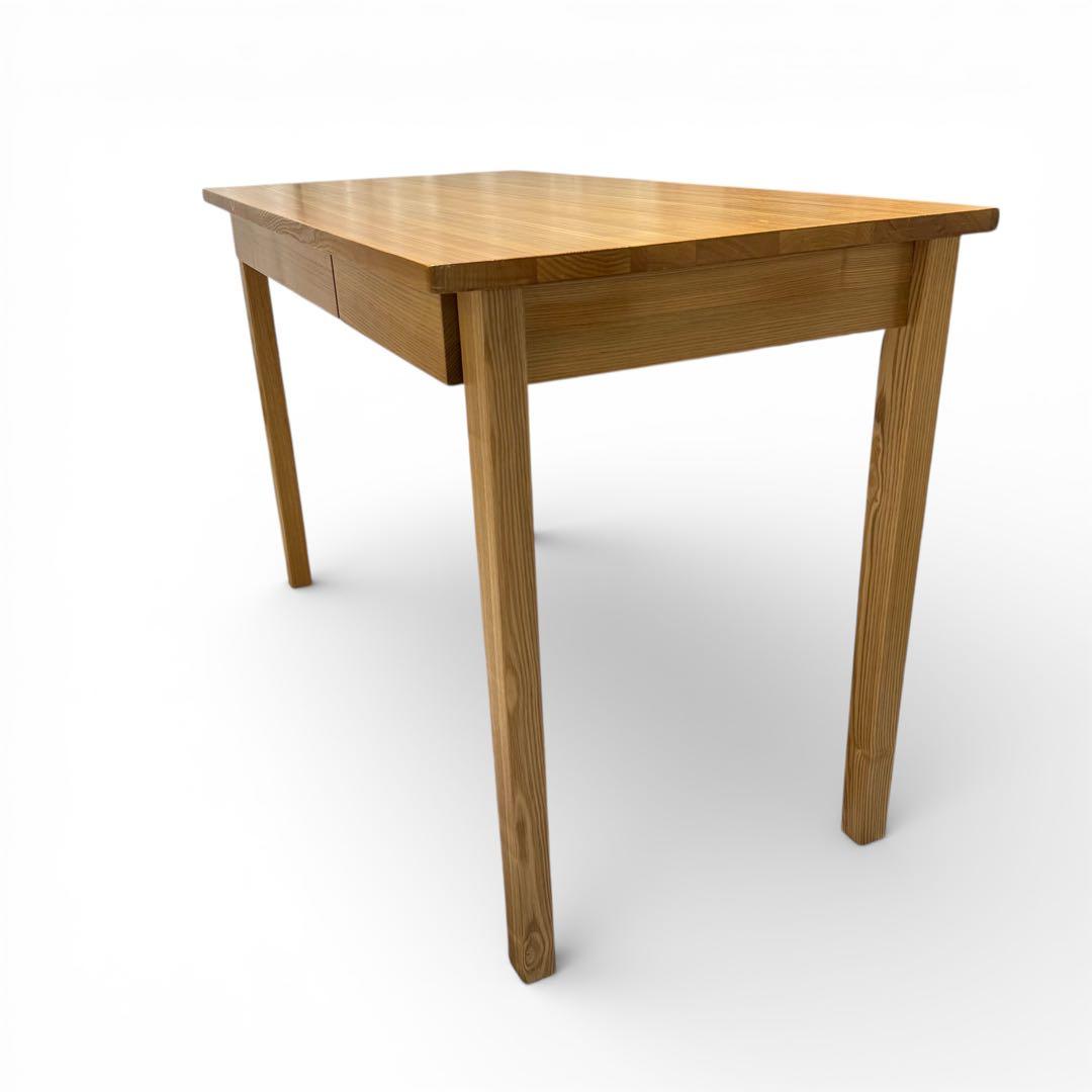 無印良品　無垢材　タモ　デスク　学習机　引き出し付き　北欧