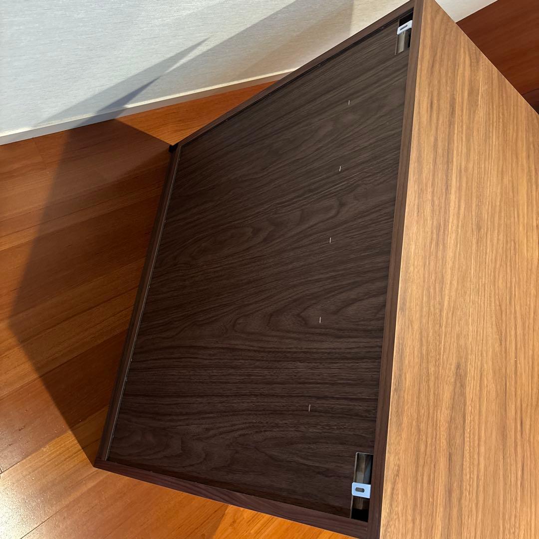 【美品】無印 木製チェスト４段　ウォールナット材突板 タンス 洋服