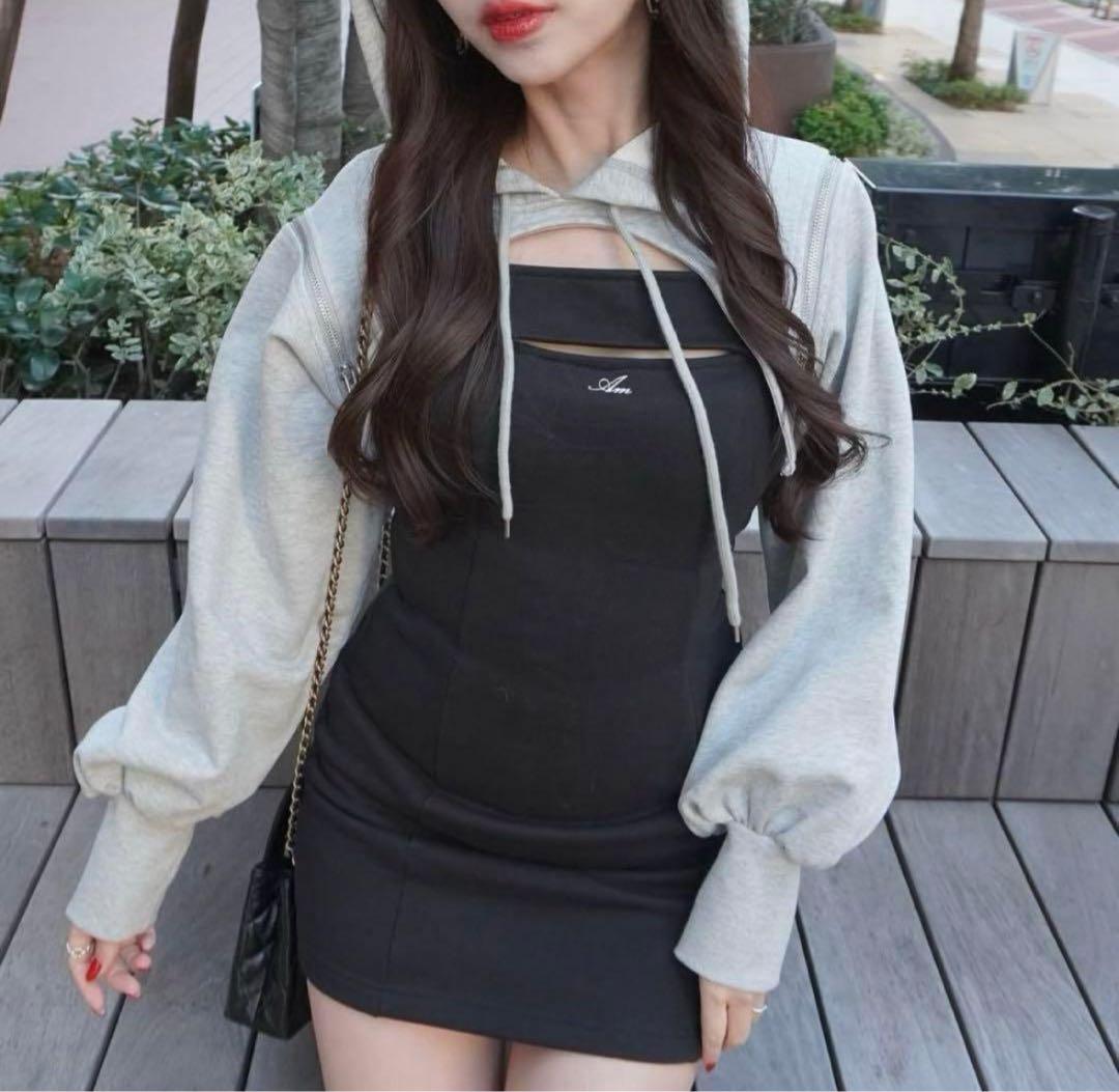 amerge. foodie zip tops×cami onepiece