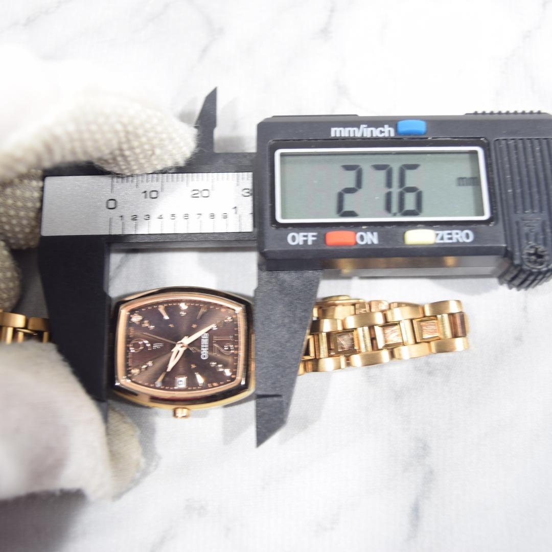 美品 SEIKO セイコー ルキア 電波ソーラー レディース黒金 ダイヤ付き