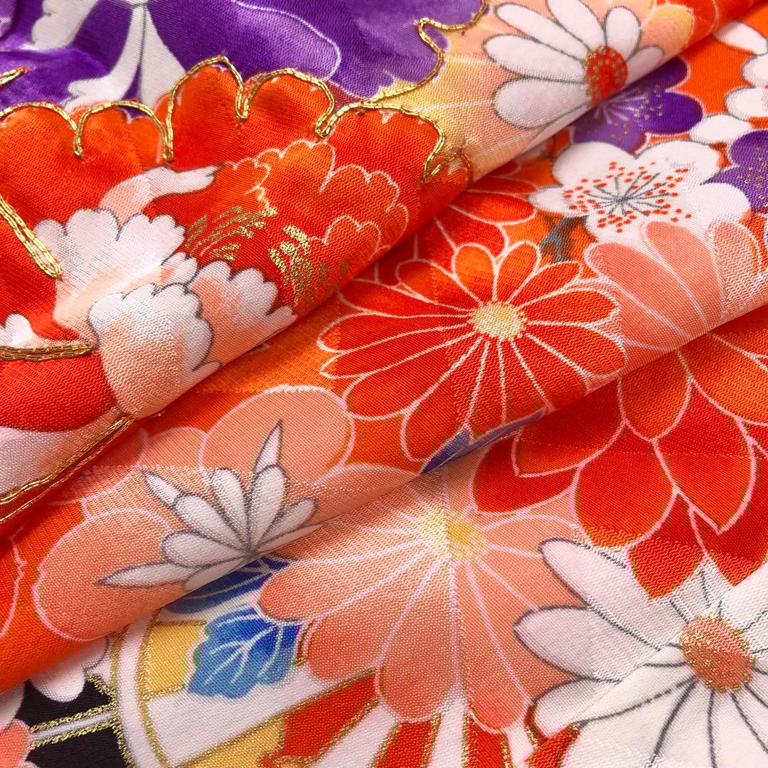 子供着物 七五三 3歳 花籠 金駒刺繍 CK-7325 CK-7369