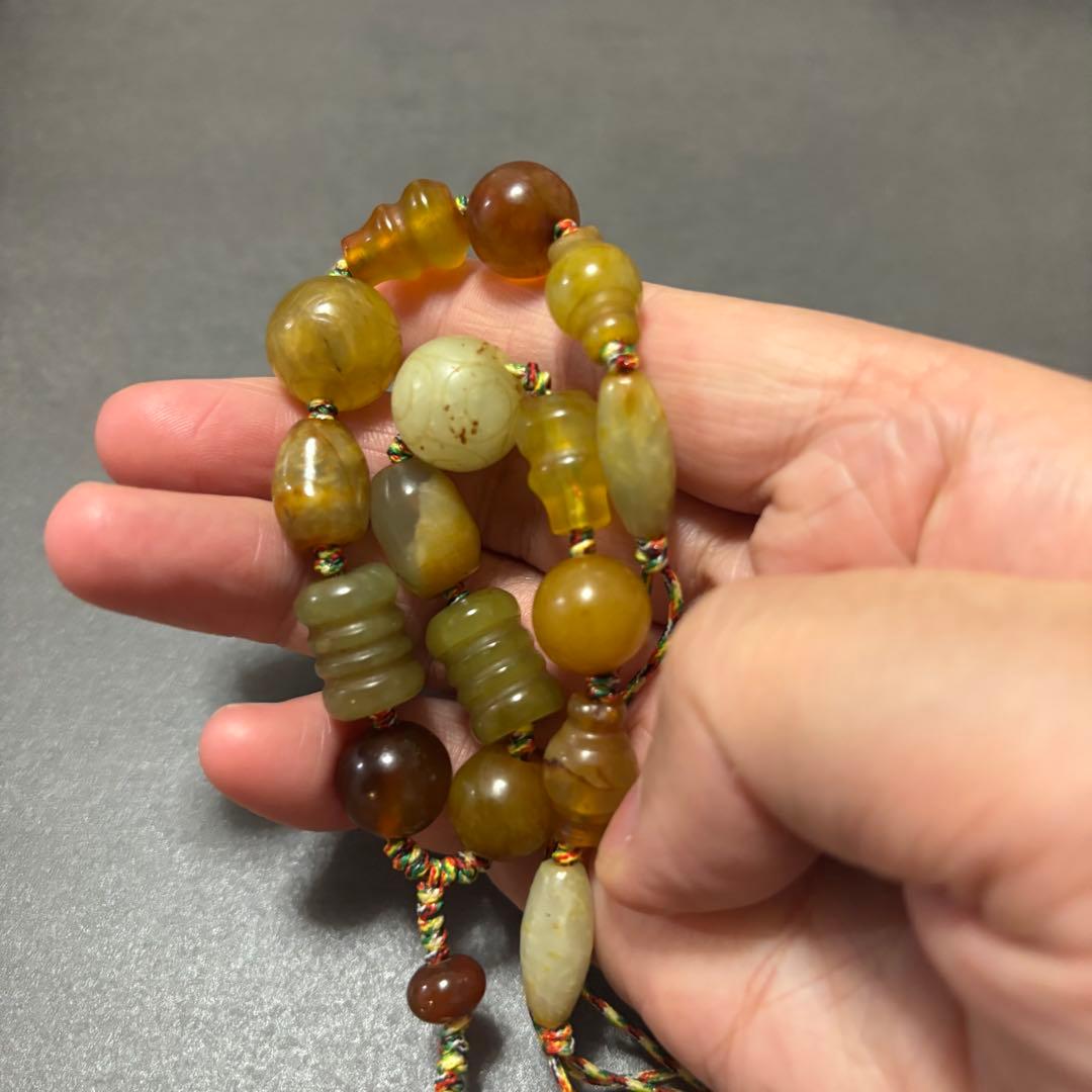 老瑪瑙（オールドアゲート）ネックレス｜手編み紐仕立て