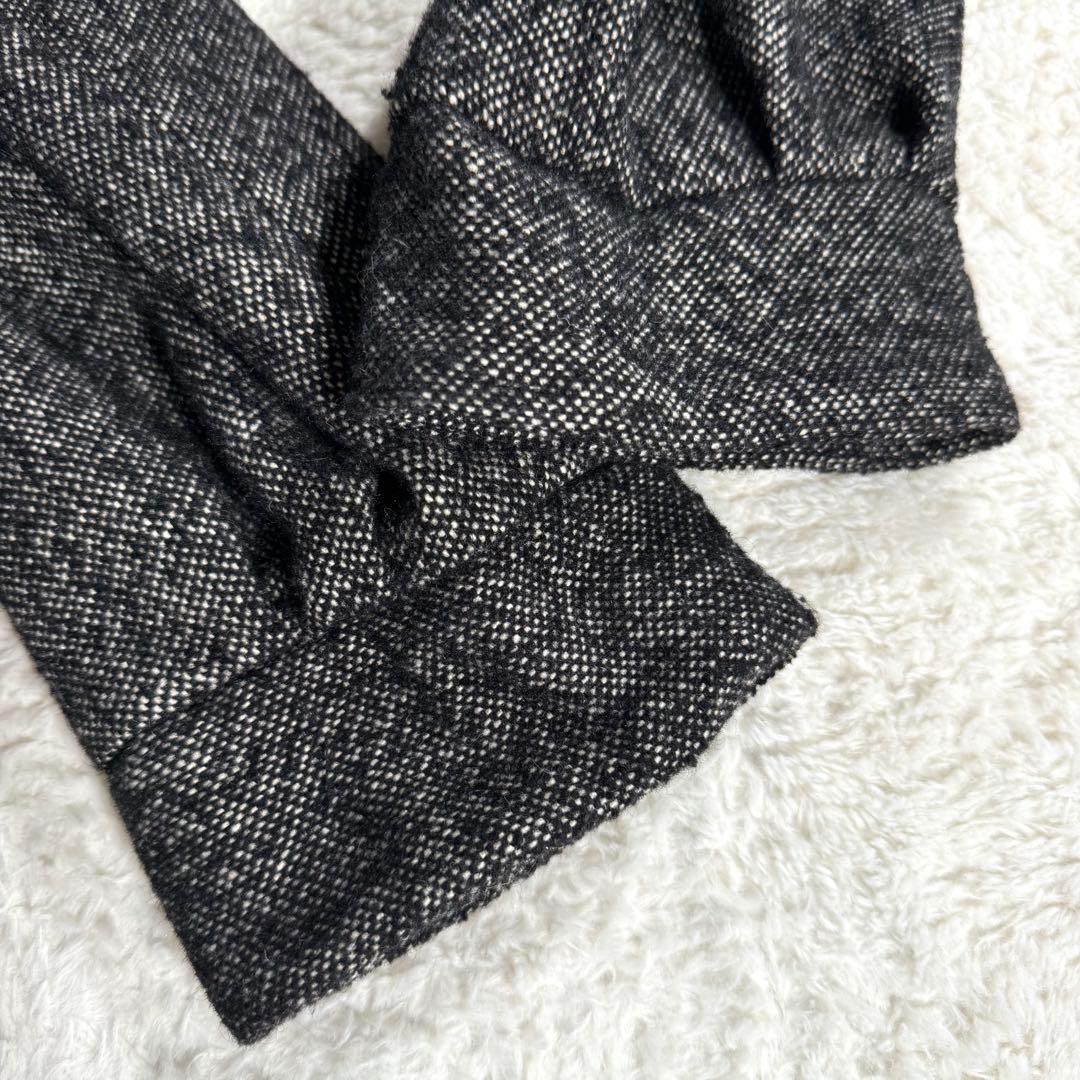 【極美品】サニークラウズ ざっくりツイードのフードコート黒 3L 希少サイズ