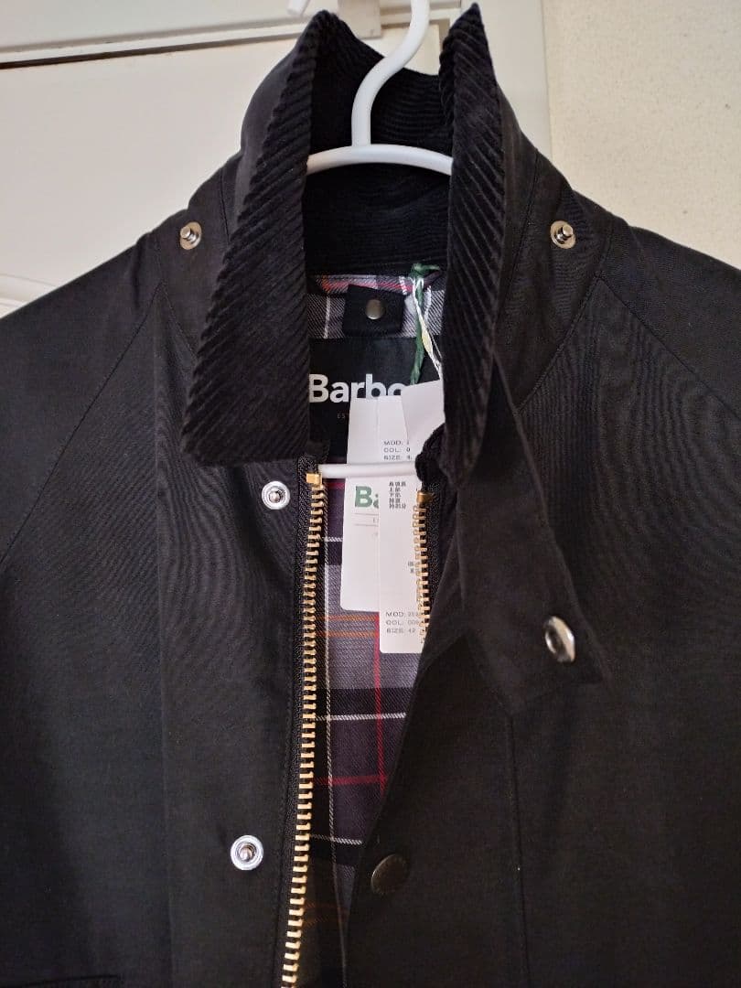 新品 Barbour バブアー 別注 ビデイル OS スリーブ 42 ブラック