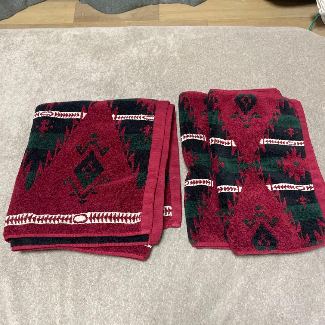 新品３点セット*ラルフローレン*バスタオル1フェイスタオル2*ナバホ ネイティブ