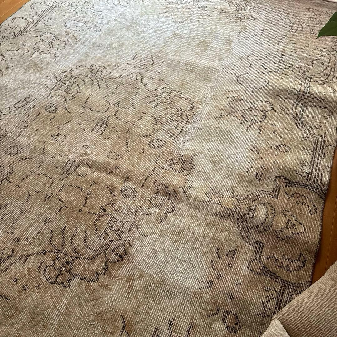 ショウちゃん　超大判150×277ナチュラルトルコヴィンテージラグ