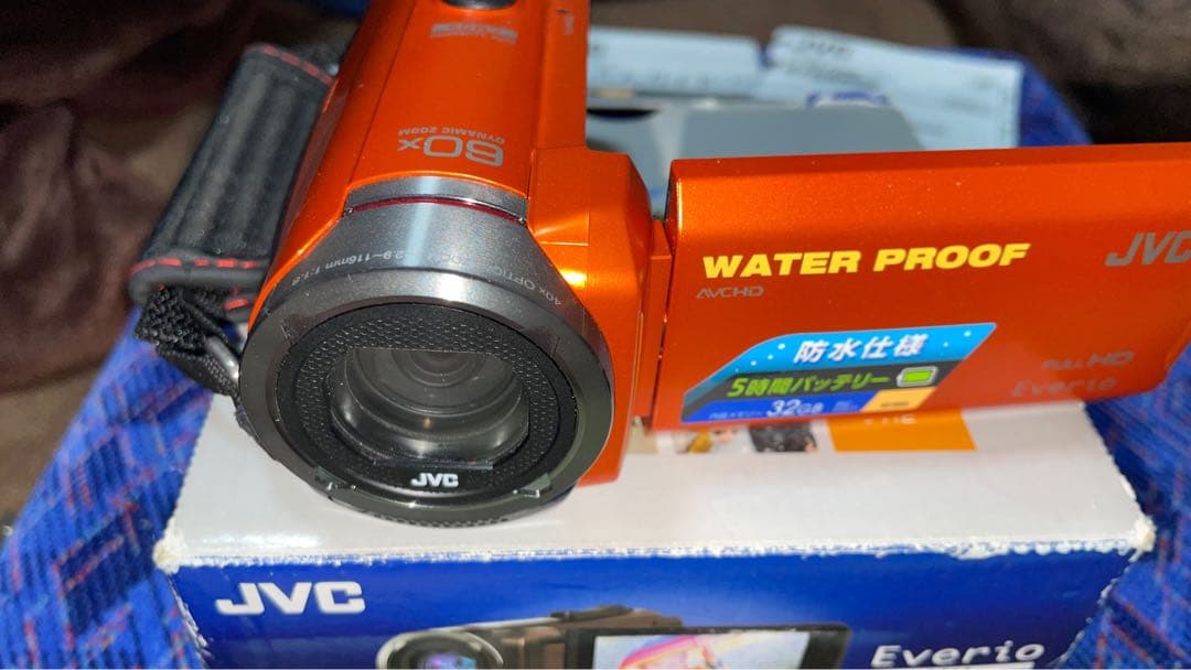 花*吉様 JVC Everio GZ-R300D 防水ビデオカメラ オレンジ
