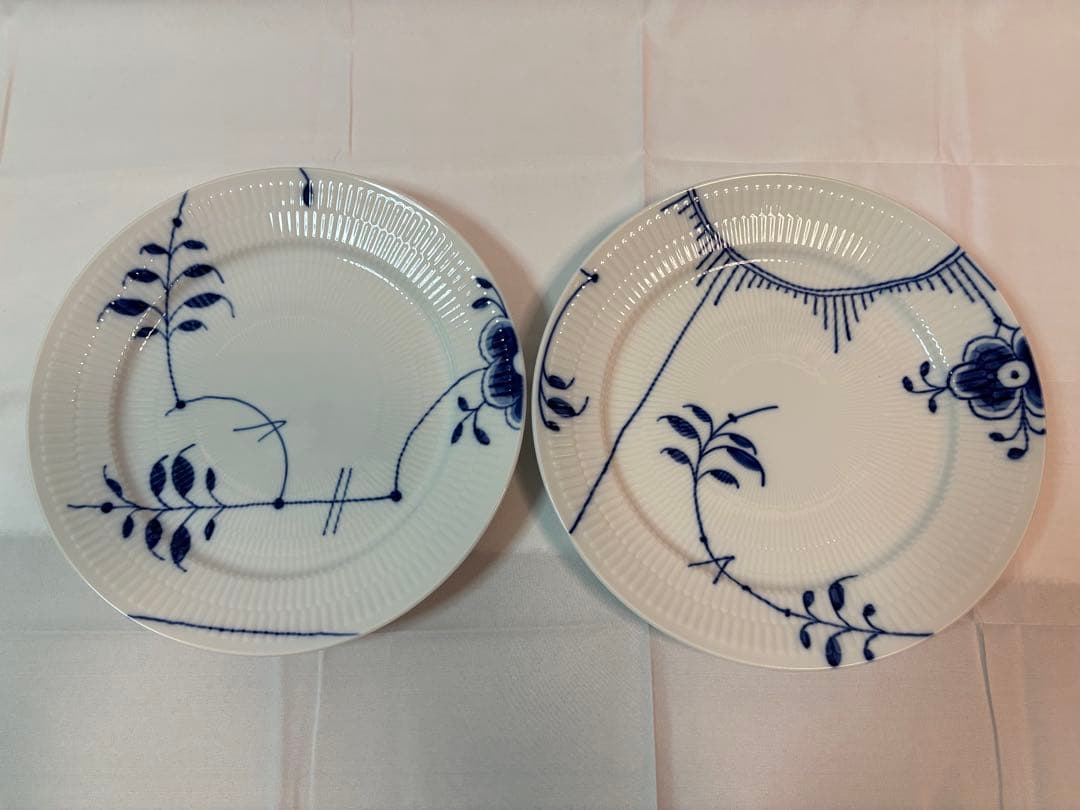 ロイヤルコペンハーゲンブルーフルテッドメガプレート27㎝マグカップ2客セット新品