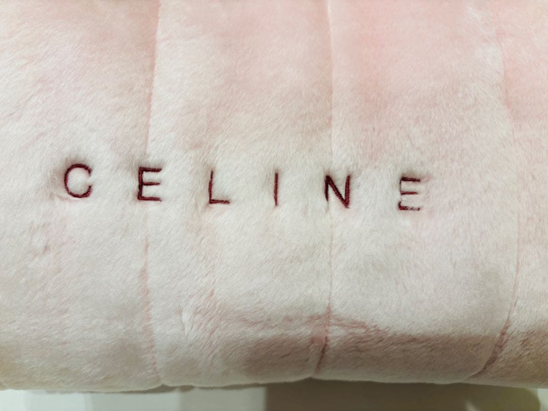 CELINE 新品　セリーヌ　アクリルボア敷きパッドシーツ　シングル　ロゴ刺繍