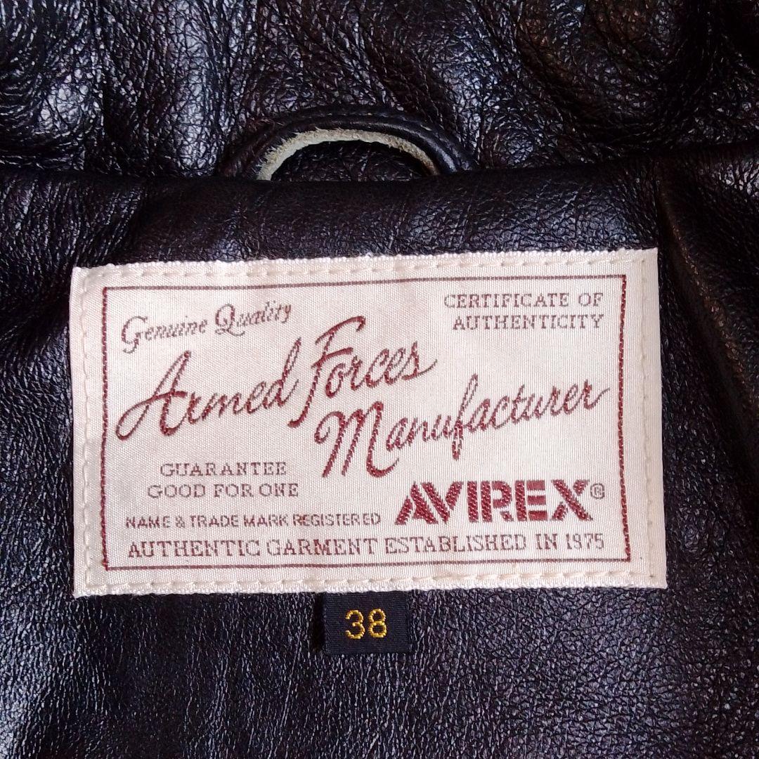 AVIREX シングルライダースジャケット6141052ブラック　　 （難あり）