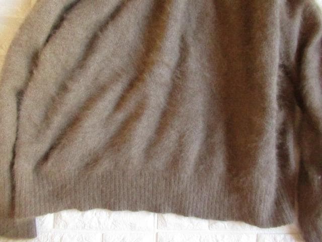 RIVE DROITE リヴドロワ 上質 ラクーン ボトルネック起毛ニット モカ