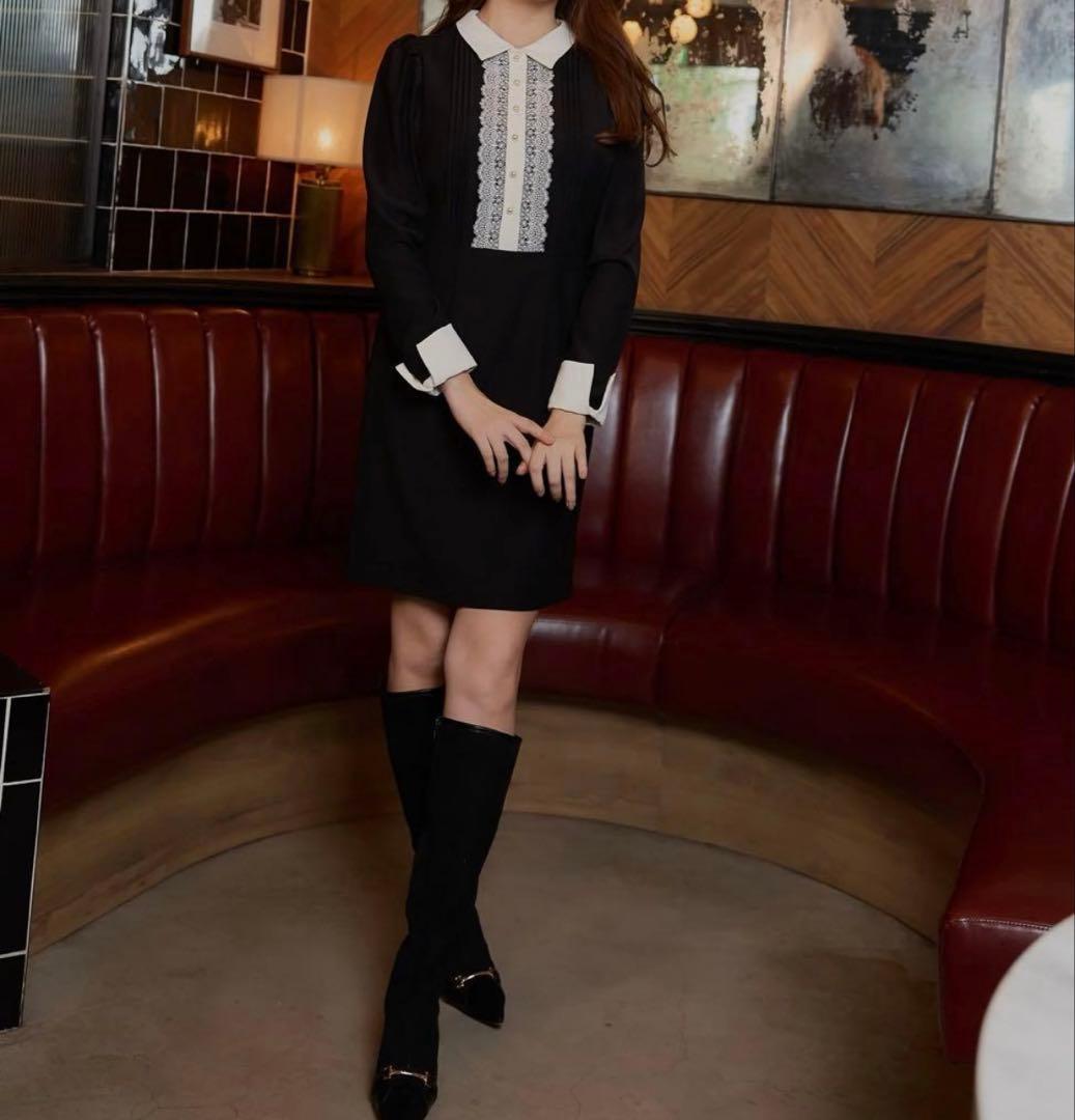 ワンピース herlipto odette lace mini dress