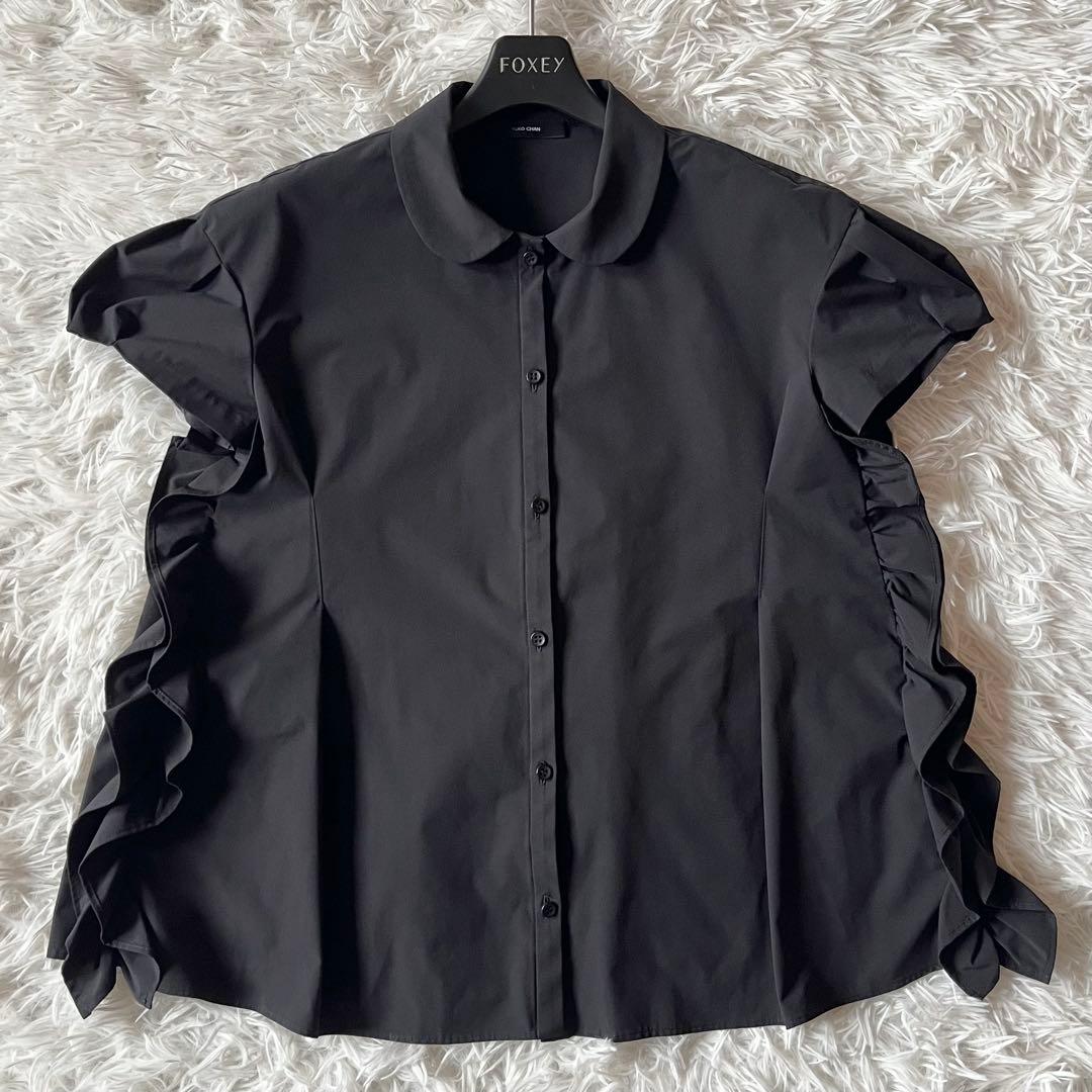 極美品✨ ヨーコチャン ショートスリーブサイドラッフルブラウス 25年モデル