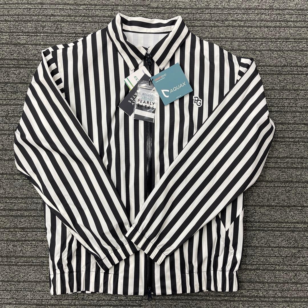 パーリーゲイツ  ブルゾン　ストライプ　シャツ風