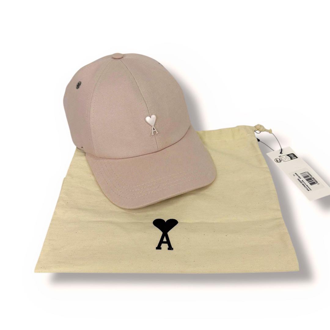 amiparis アミパリス　ベースボールキャップ　ベージュピンク　ロゴ金具