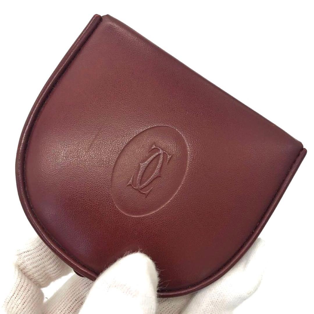 未使用級✨カルティエ レザー　ケース ボルドー