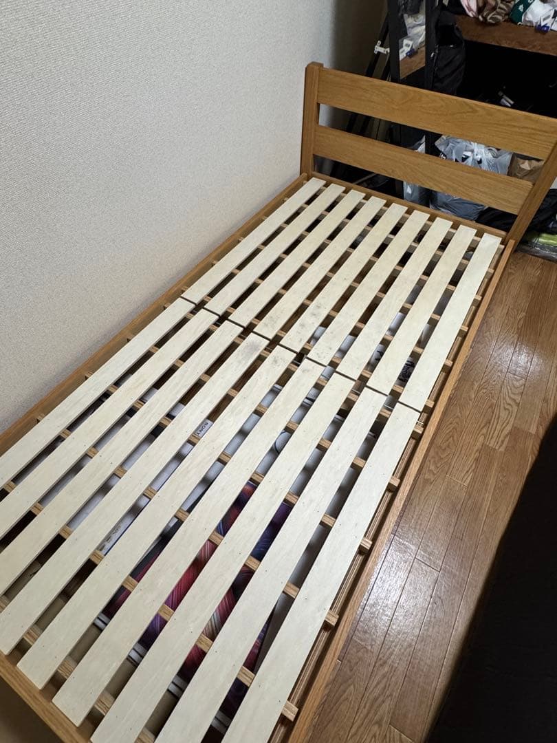 シングルベッド　無印　オーク材突板(3月以降処分)