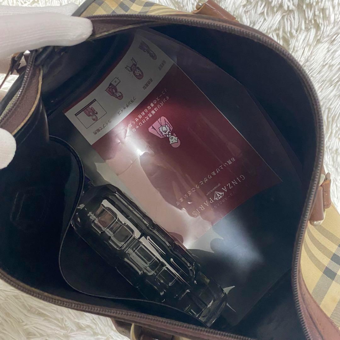 バーバリー 大容量ボストンバッグ ノバチェック 肩掛け シャドーホース A4対応