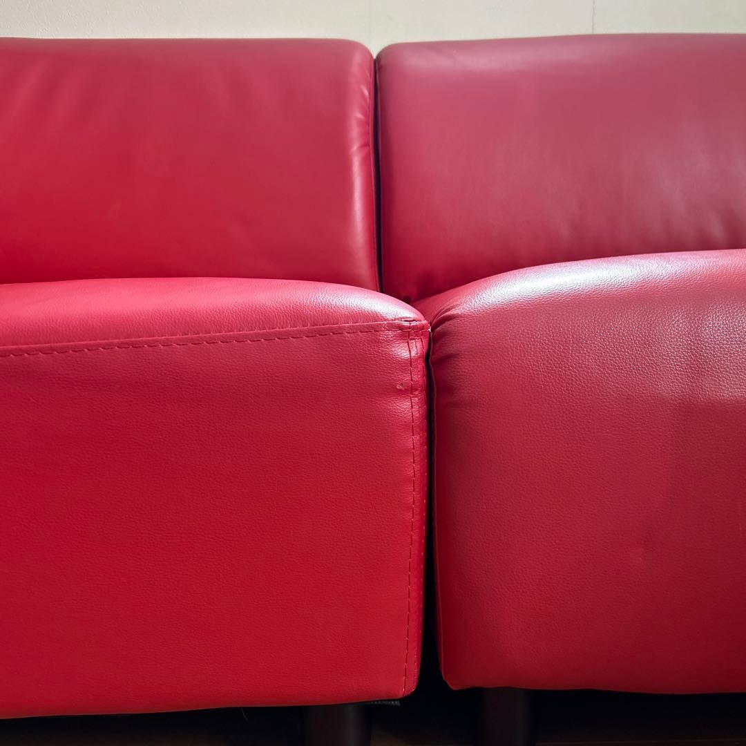 赤　ソファ　ソファー　L字型ソファ　コーナーソファ　2つセット