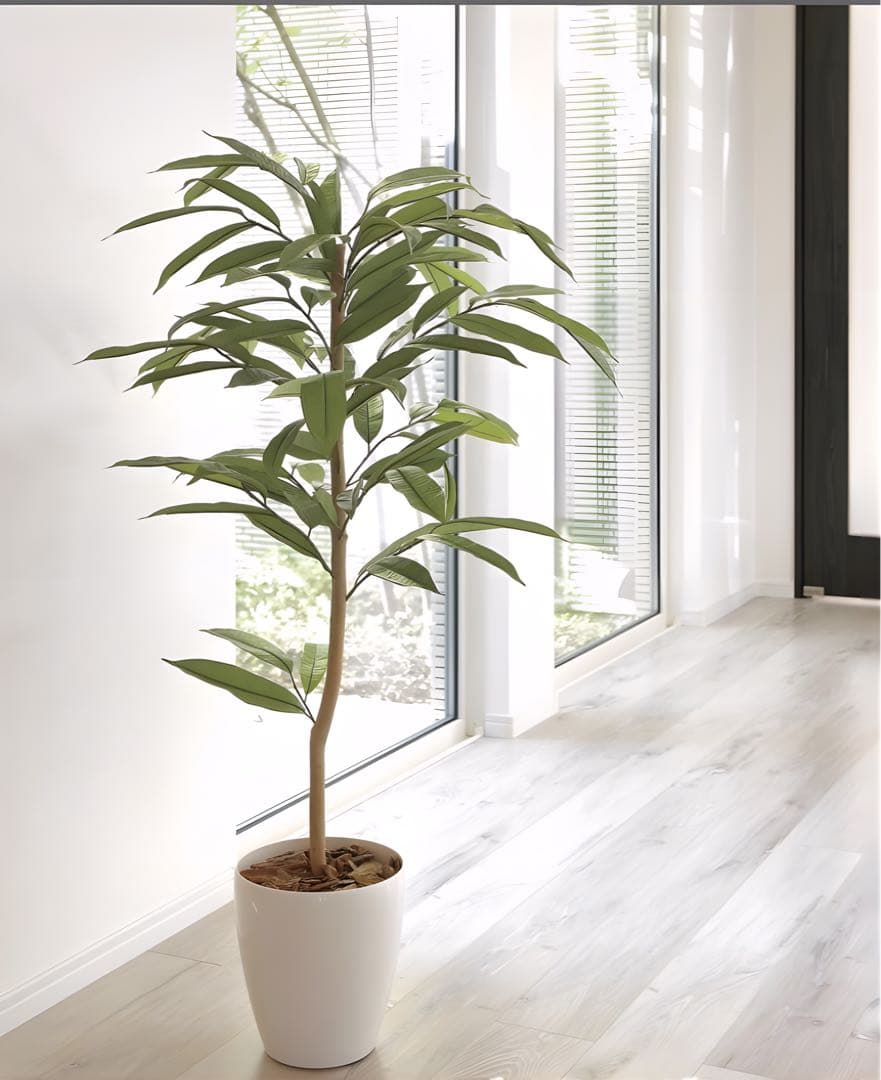 光触媒　人工観葉植物　フェイクグリーン　アムステラバーキング 1.2m