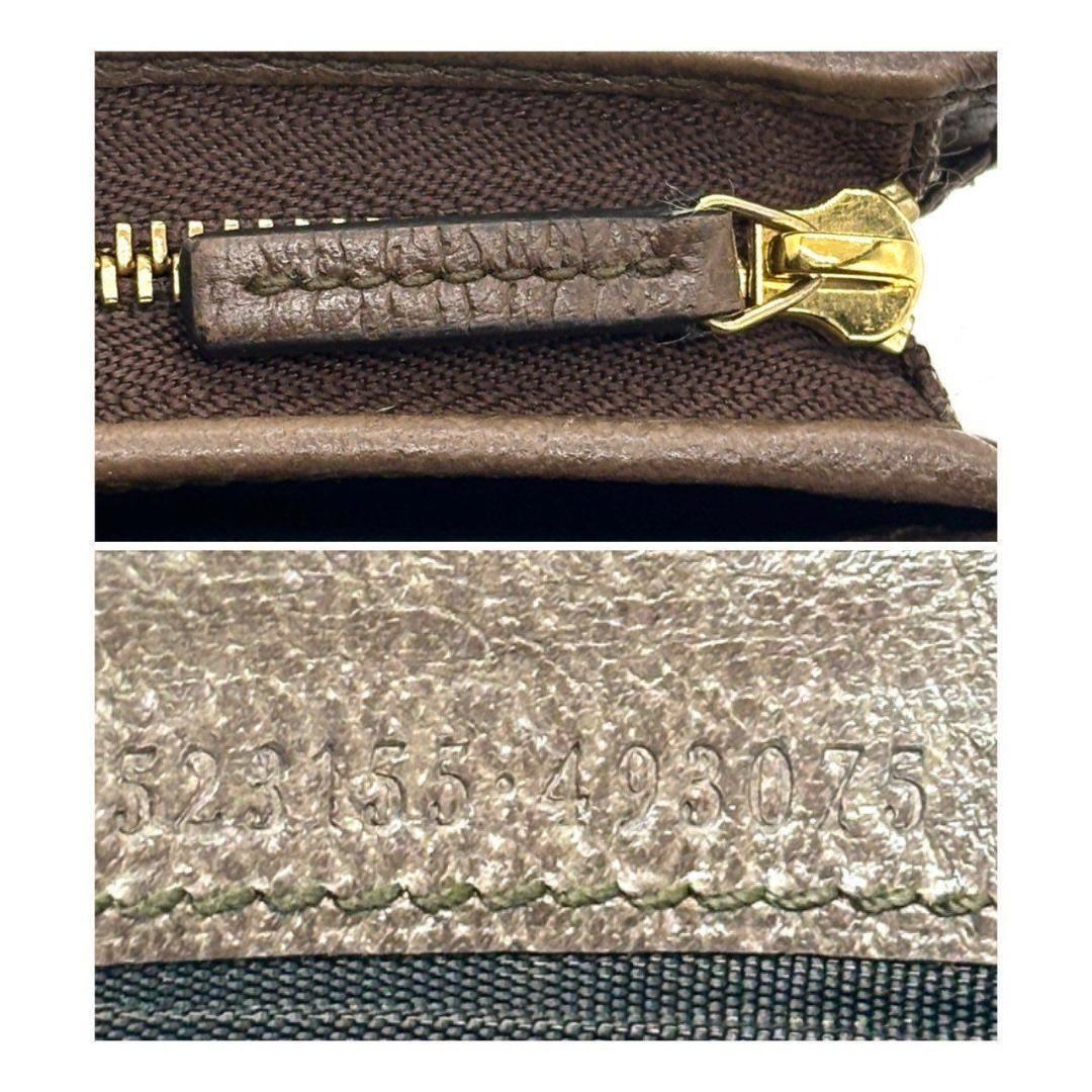 シ*ン様 グッチ　二つ折り財布 オフィディア GGスプリーム シェリーライン ブ