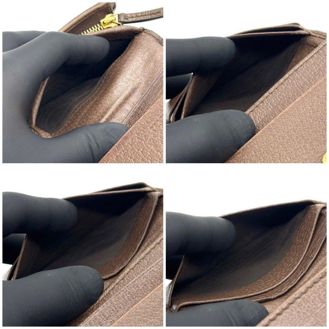 シ*ン様 グッチ　二つ折り財布 オフィディア GGスプリーム シェリーライン ブ