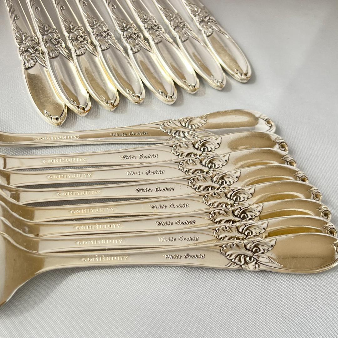 【White Orchid】 ディナーセット 8名用55本 サーバー付