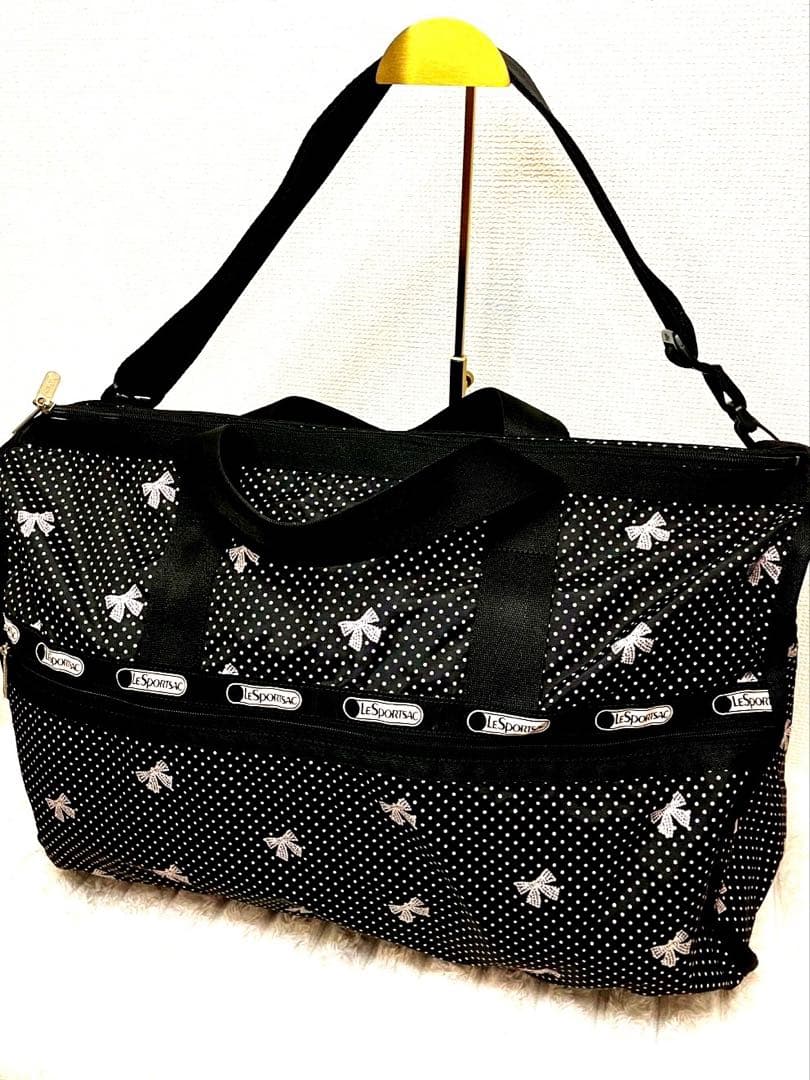 【新品未使用】LeSportsac リボンドット柄 ボストンバッグ