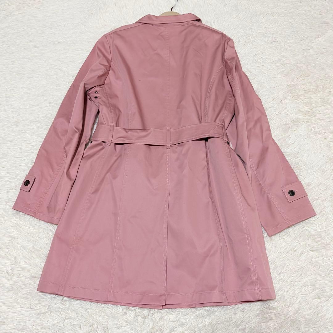 美品バーバリーロンドン　トレンチコート　メガチェック　46 ピンク