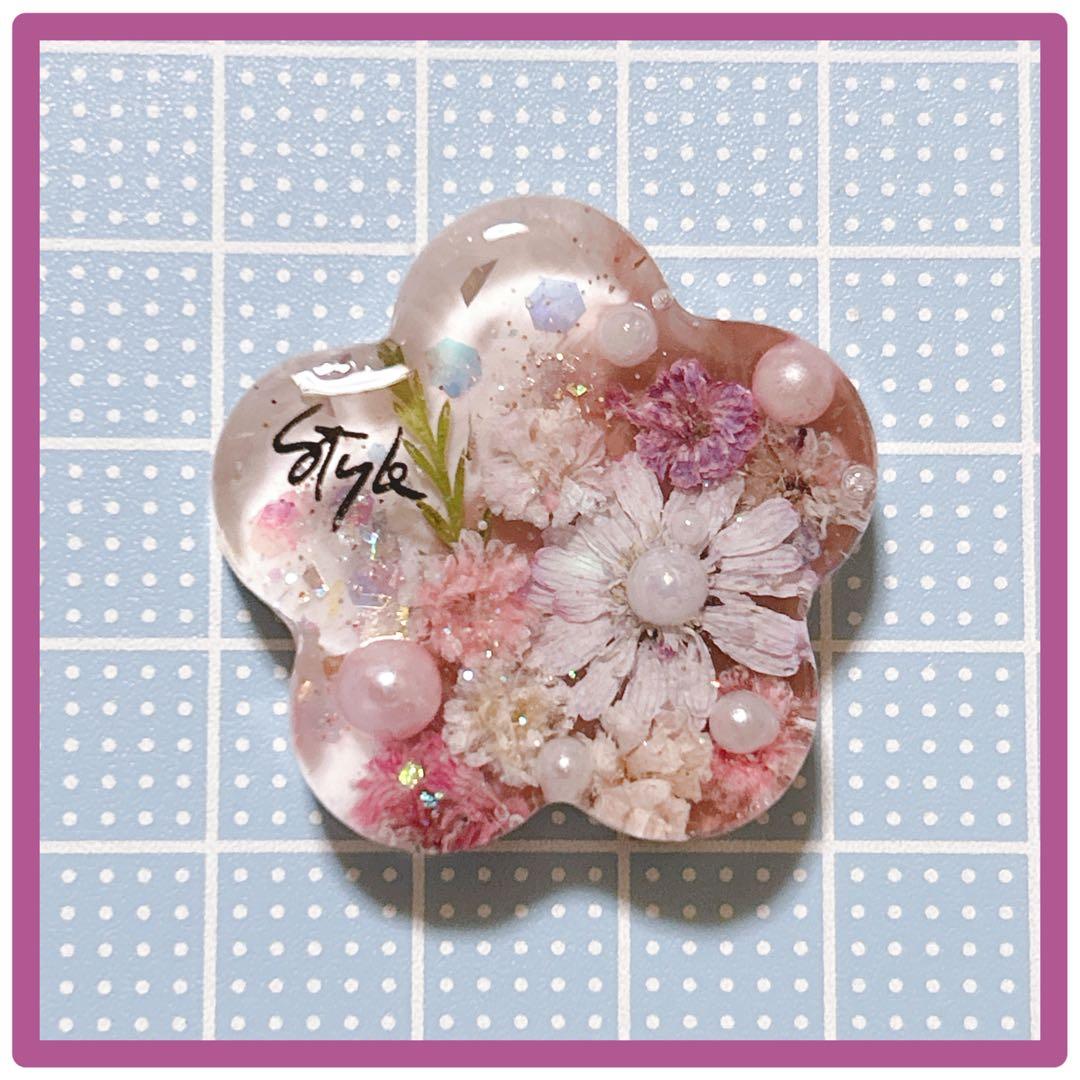 No 854❣️大人可愛いレジンヘアゴム❣️かすみ草❣️♪(๑ᴖ◡ᴖ๑)♪