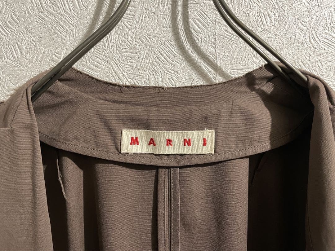 イタリア製 MARNI リボン ポケット キャンバス コート / マルニ