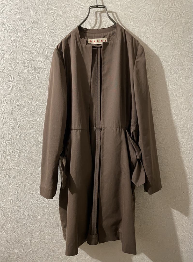 イタリア製 MARNI リボン ポケット キャンバス コート / マルニ