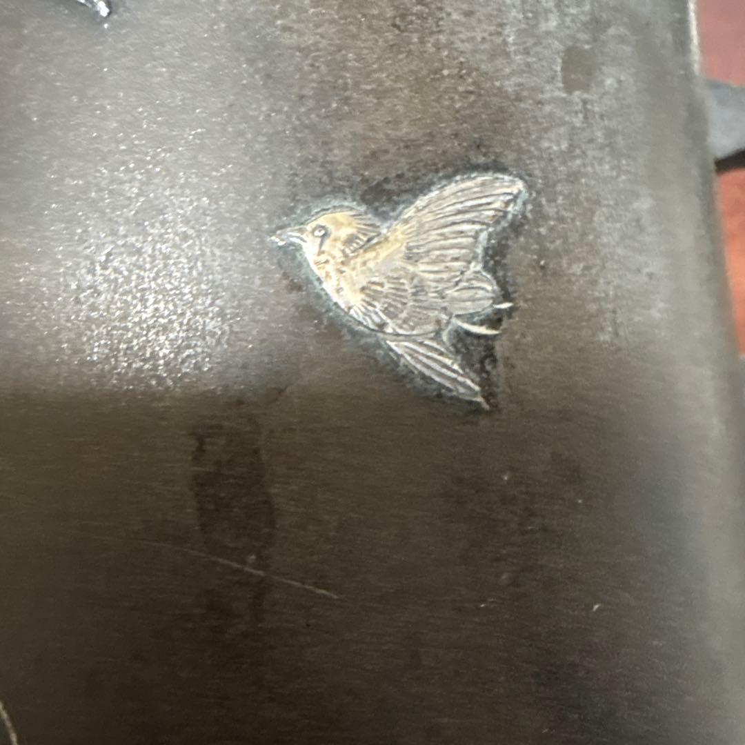 年代物 古董品 唐銅作物 金銀象嵌