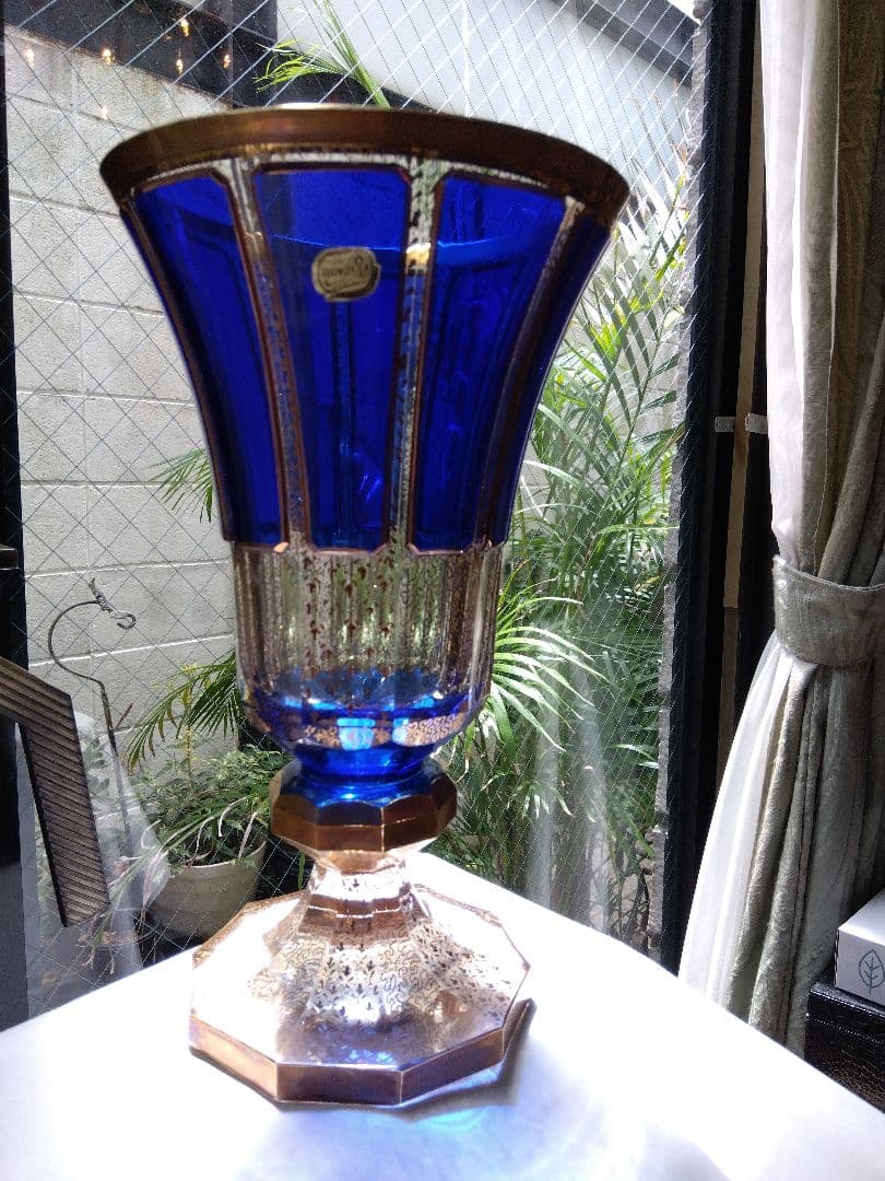 中古 BOHEMIA ボヘミア チェコスロバキア製 花瓶ヴィンテージ送料無料