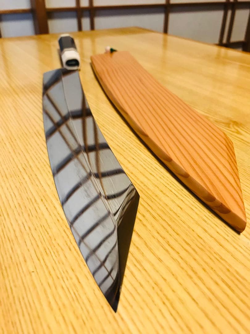 値下げ可★鏡面★反り有り★刃幅広仕様★切付柳刀包丁★尺一★新品未使用