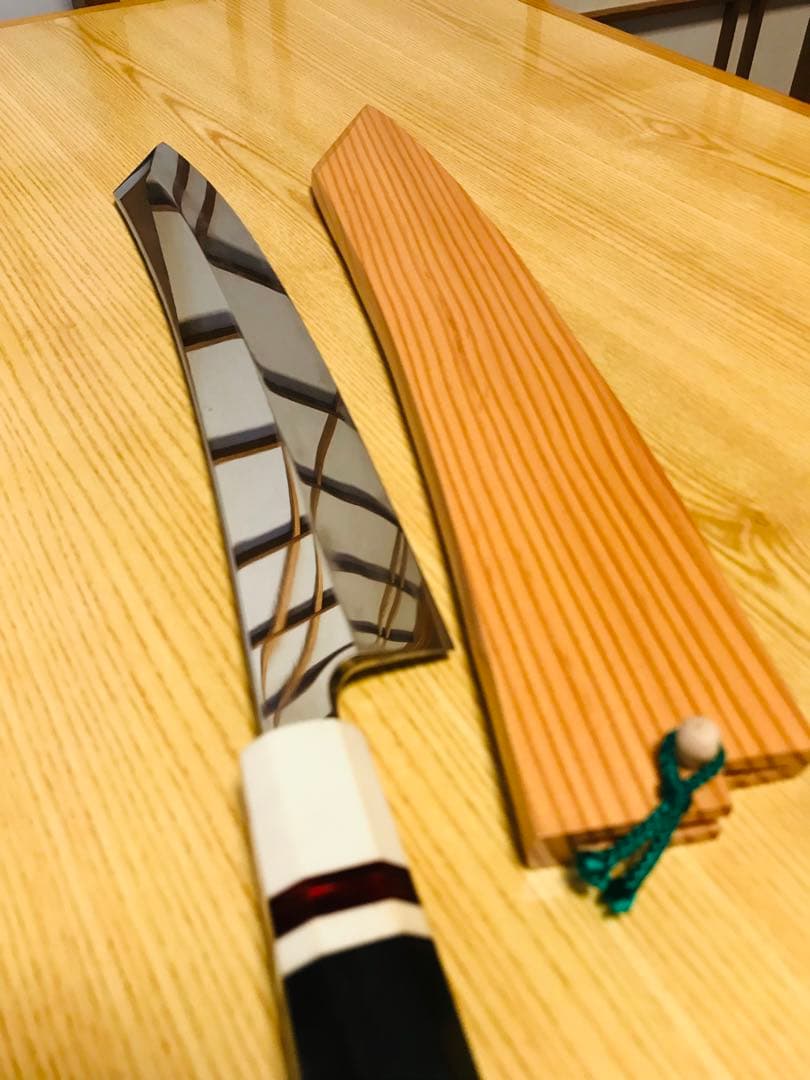 値下げ可★鏡面★反り有り★刃幅広仕様★切付柳刀包丁★尺一★新品未使用