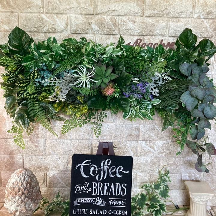 光触媒　人工観葉植物　ウォールグリーン　造花　アレンジ　フェイクグリーン6035