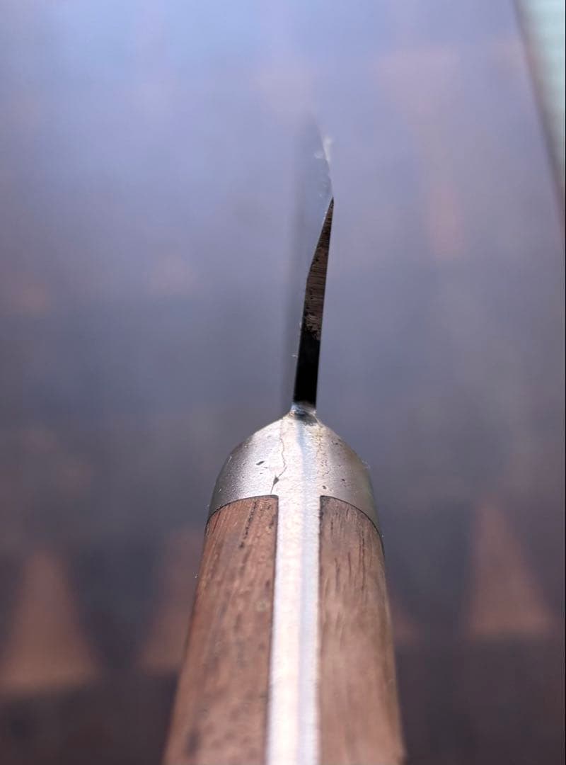 築地　有次　骨スキ　160mm 5寸　包丁　捌き　片刃　再生品　合金