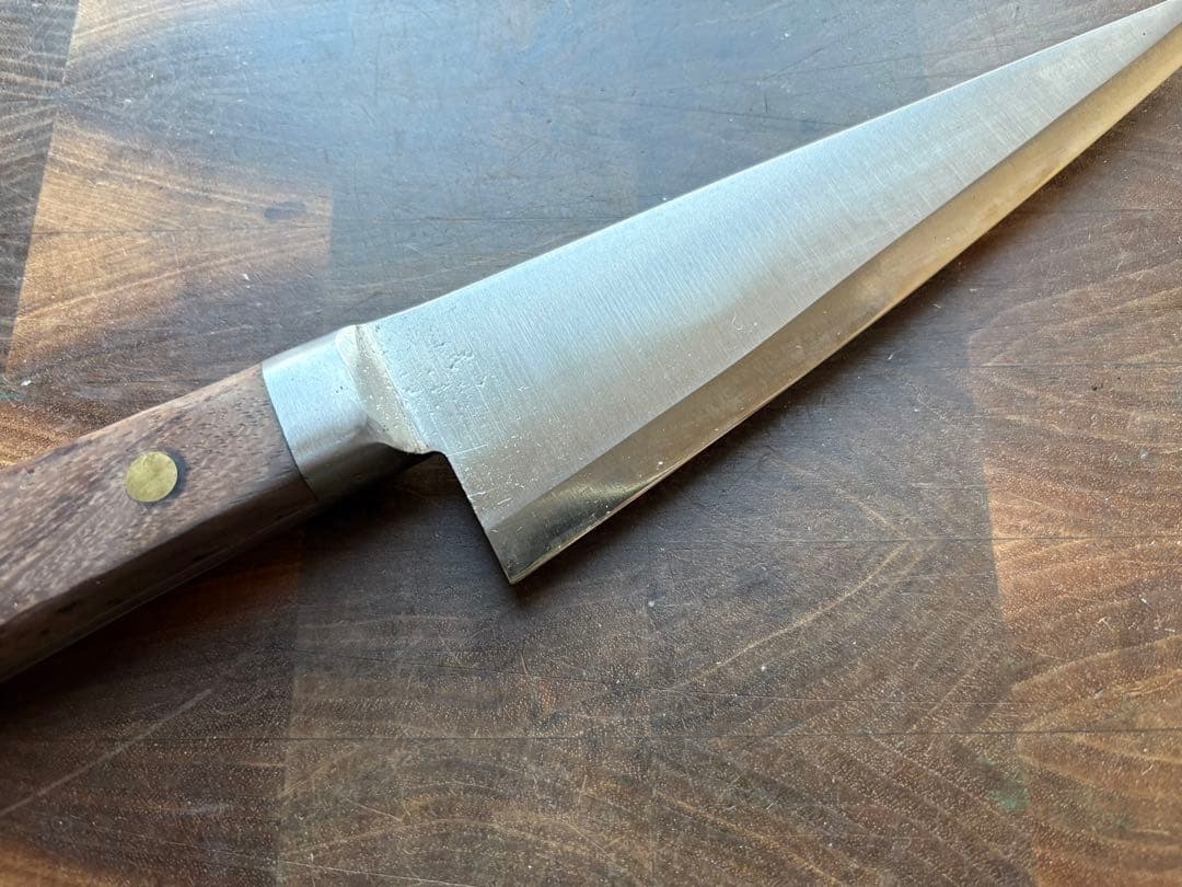 築地　有次　骨スキ　160mm 5寸　包丁　捌き　片刃　再生品　合金